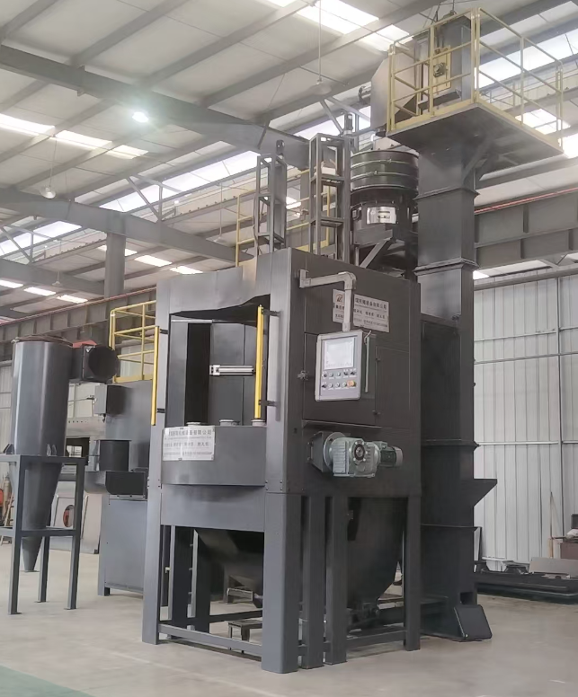 武隆转盘式喷砂机 提升圆形工件处理效率